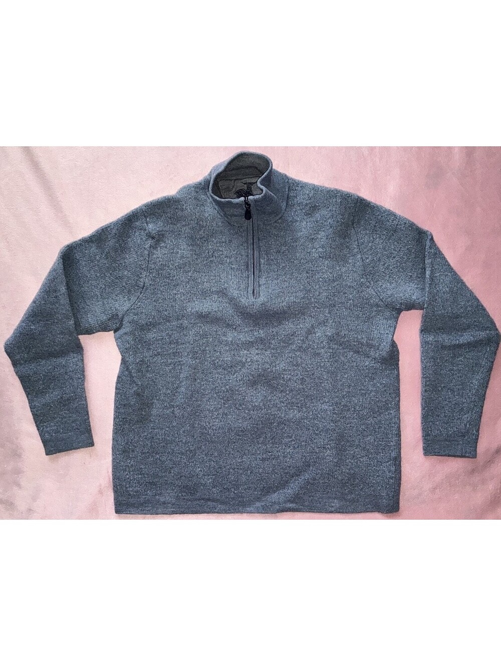 Raffi 1/4 Zip 100% Extra Fine Merino Wool Pullover Jacket Sz XL